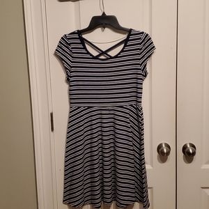 🆕️ Navy-Striped Skater Dress (NEVER WORN)